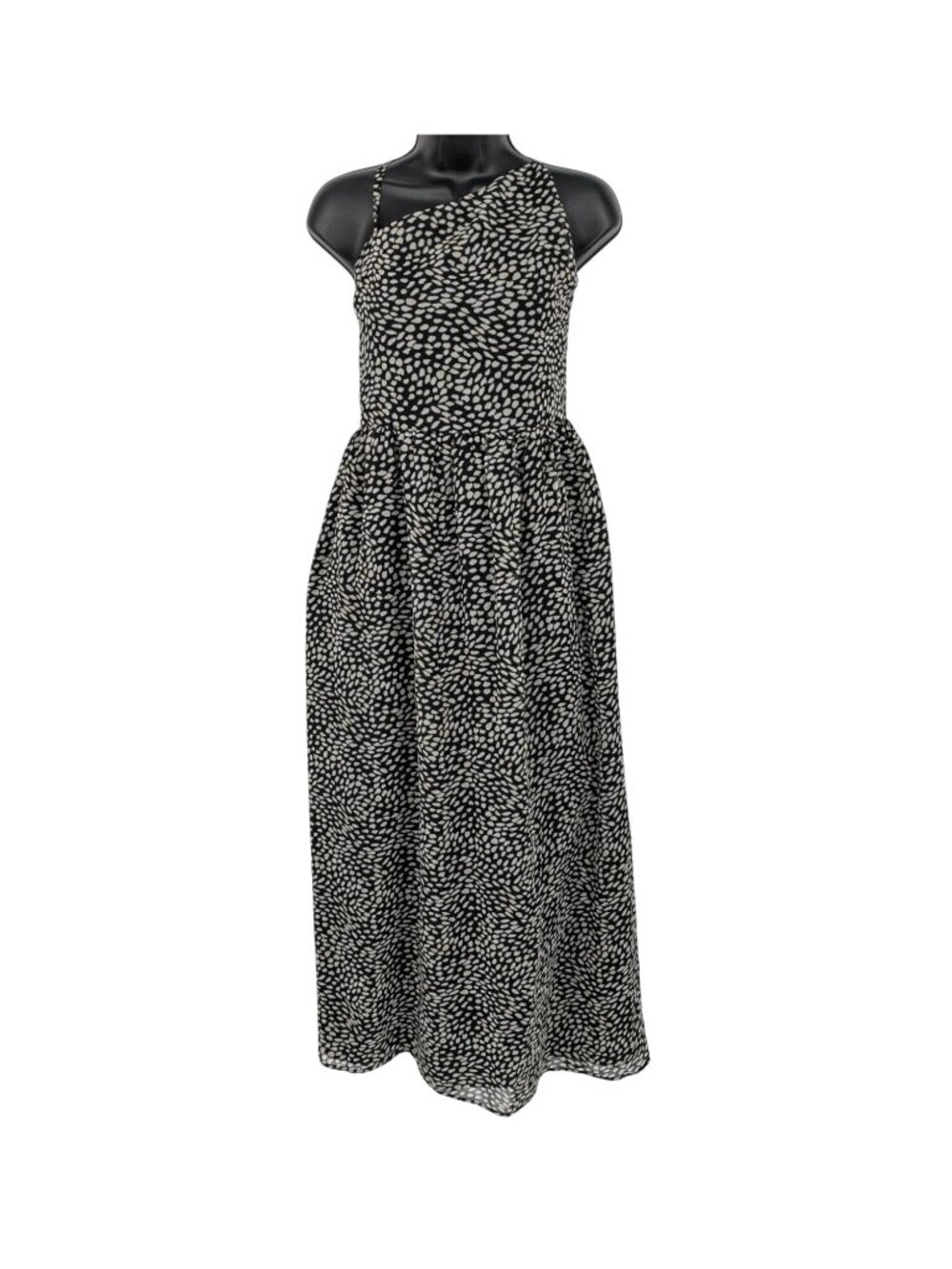 Old Navy One Shoulder Asymmetrical Maxi Dress Abstract Minimalist Flowy Medium